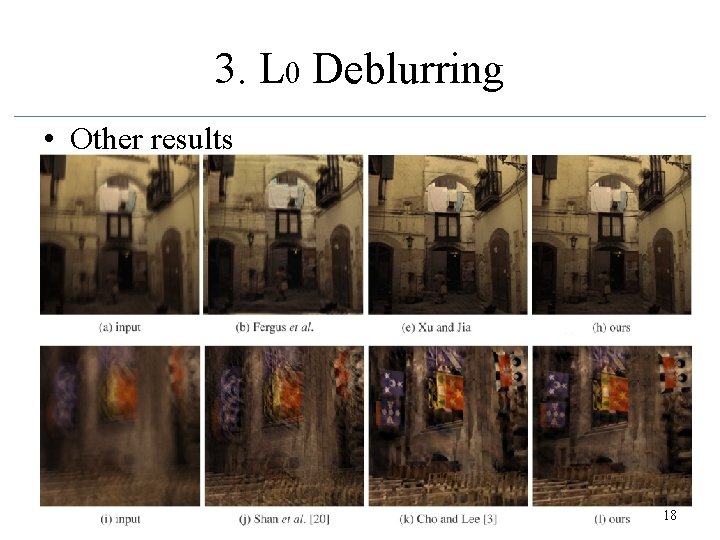 3. L 0 Deblurring • Other results 18 