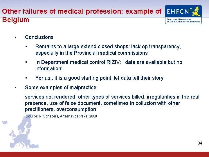 Other failures of medical profession: example of Belgium • • Conclusions § Remains to