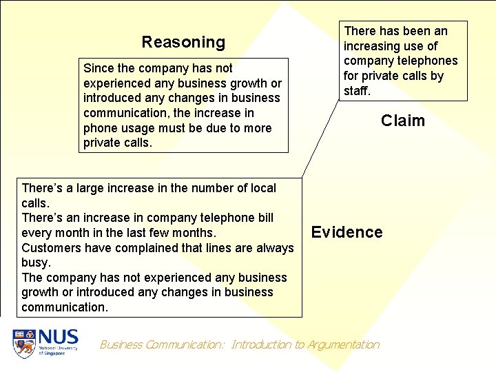 Reasoning Since the company has not experienced any business growth or introduced any changes