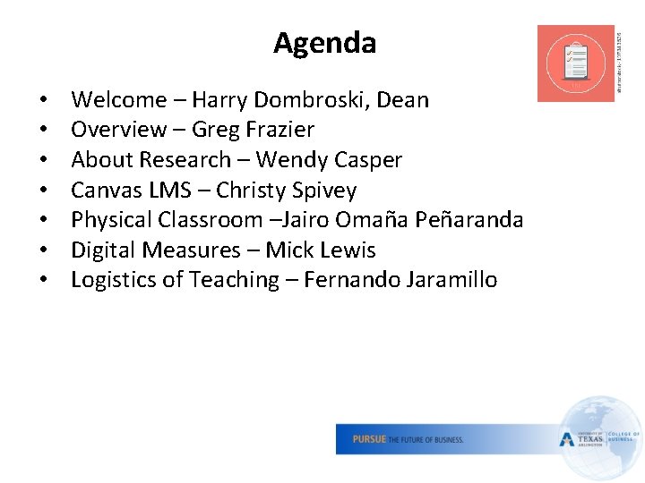 Agenda • • Welcome – Harry Dombroski, Dean Overview – Greg Frazier About Research