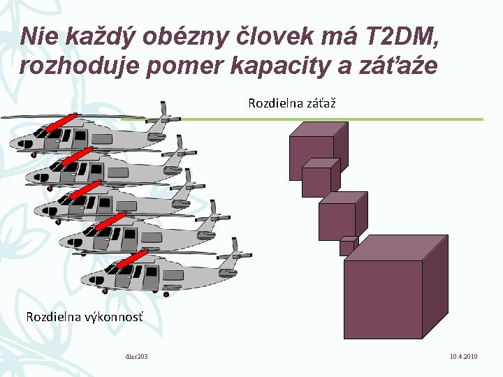 Nie každý obézny človek má T 2 DM, rozhoduje pomer kapacity a záťaźe Rozdielna