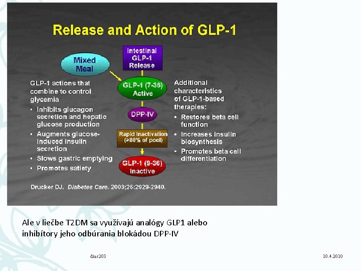 Ale v liečbe T 2 DM sa využívajú analógy GLP 1 alebo inhibítory jeho