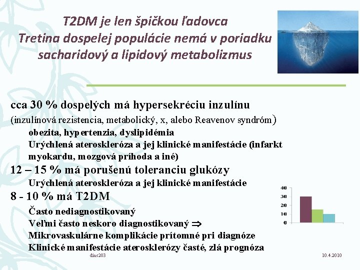 T 2 DM je len špičkou ľadovca Tretina dospelej populácie nemá v poriadku sacharidový