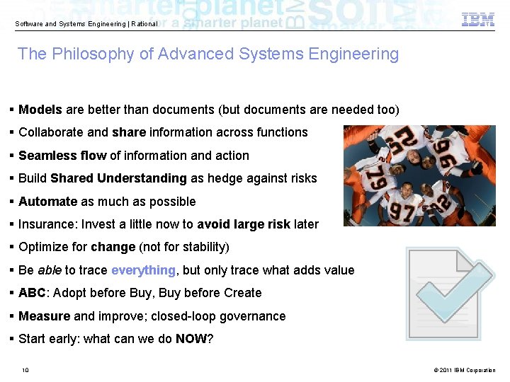 Software and Systems Engineering | Rational The Philosophy of Advanced Systems Engineering § Models