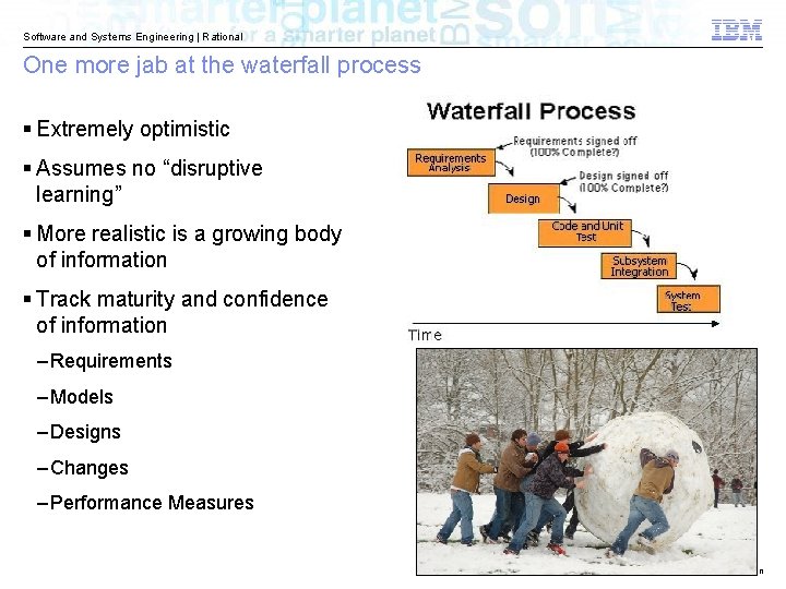 Software and Systems Engineering | Rational One more jab at the waterfall process §