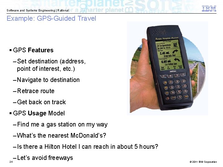 Software and Systems Engineering | Rational Example: GPS-Guided Travel § GPS Features – Set