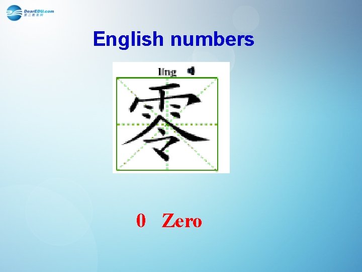 English numbers 0 Zero 