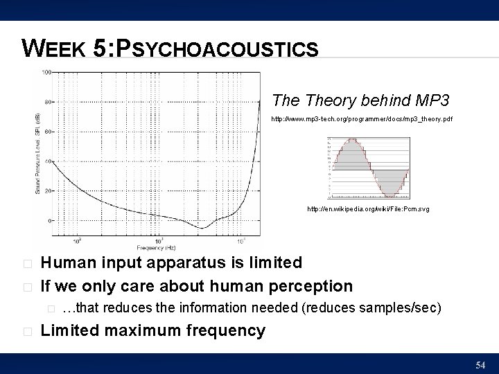 WEEK 5: PSYCHOACOUSTICS Theory behind MP 3 http: //www. mp 3 -tech. org/programmer/docs/mp 3_theory.