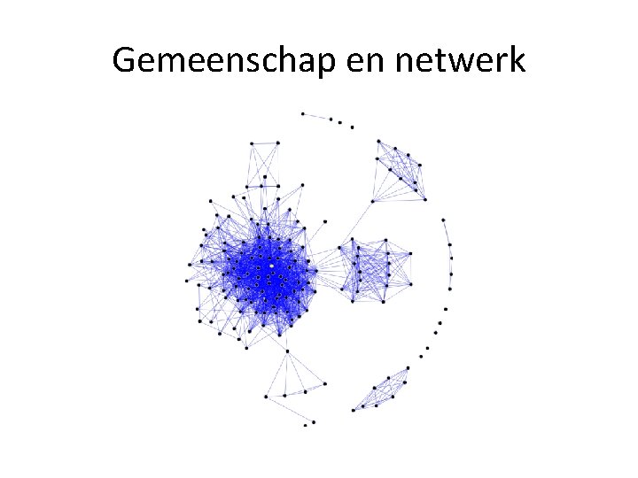 Gemeenschap en netwerk 
