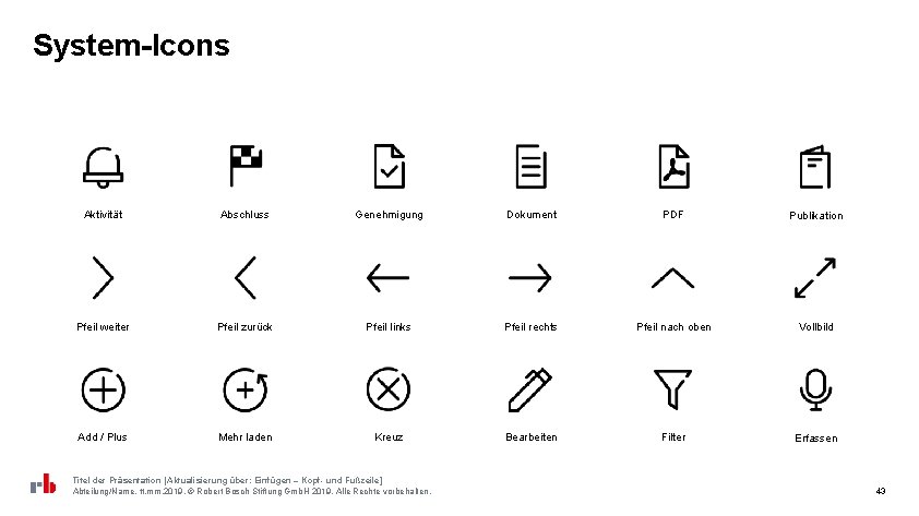 System-Icons Aktivität Abschluss Genehmigung Dokument PDF Publikation Pfeil weiter Pfeil zurück Pfeil links Pfeil