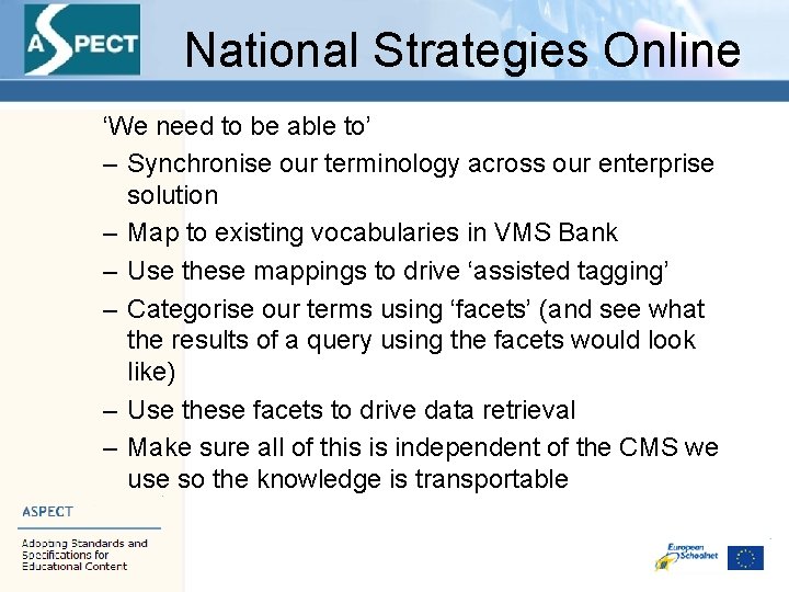 National Strategies Online ‘We need to be able to’ – Synchronise our terminology across