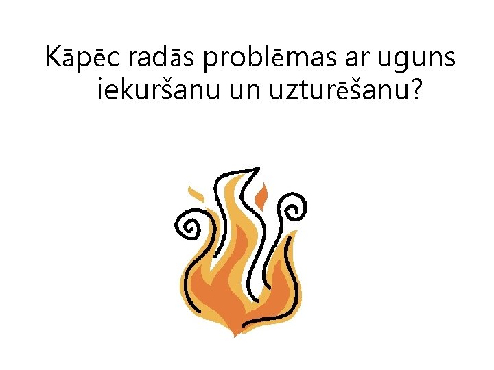 Kāpēc radās problēmas ar uguns iekuršanu un uzturēšanu? 