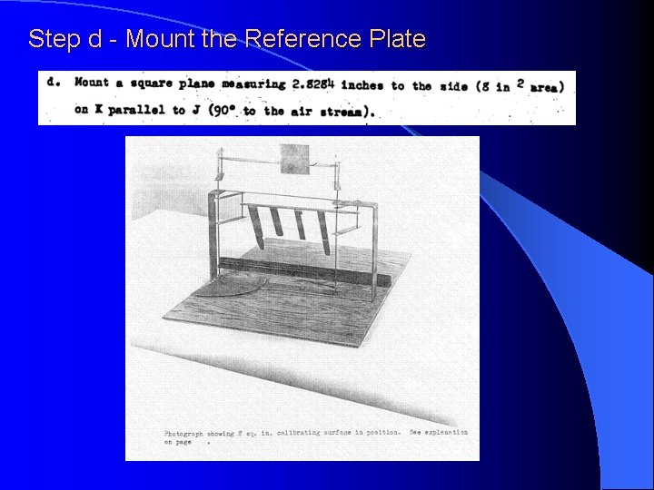 Step d - Mount the Reference Plate 