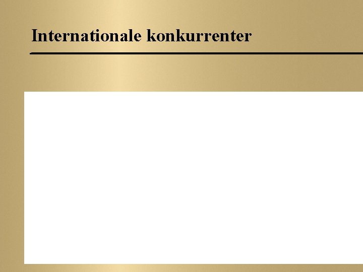 Internationale konkurrenter 