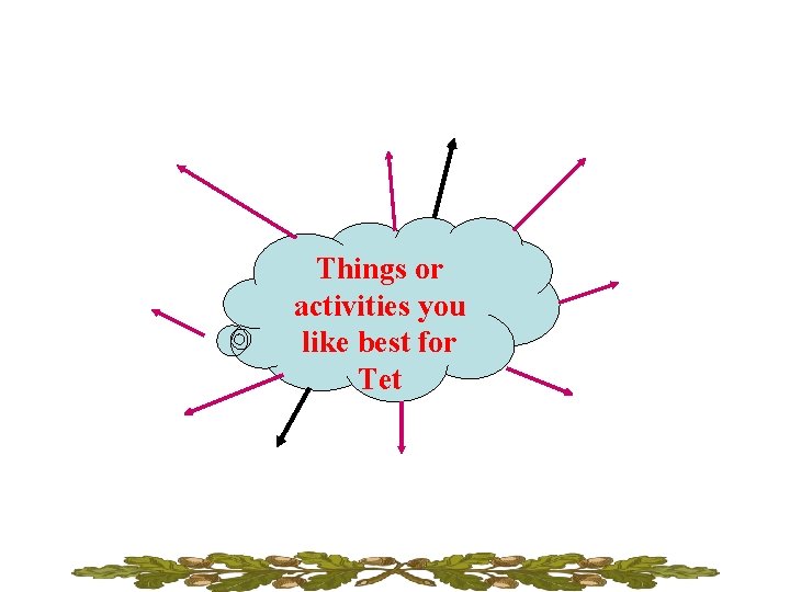 Things or activities you like best for Tet 