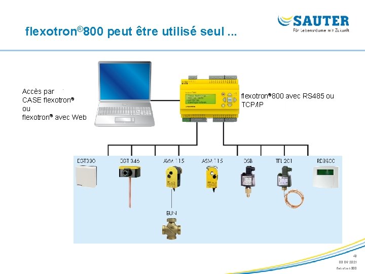 flexotron® 800 peut être utilisé seul. . . Accès par CASE flexotron® ou flexotron®