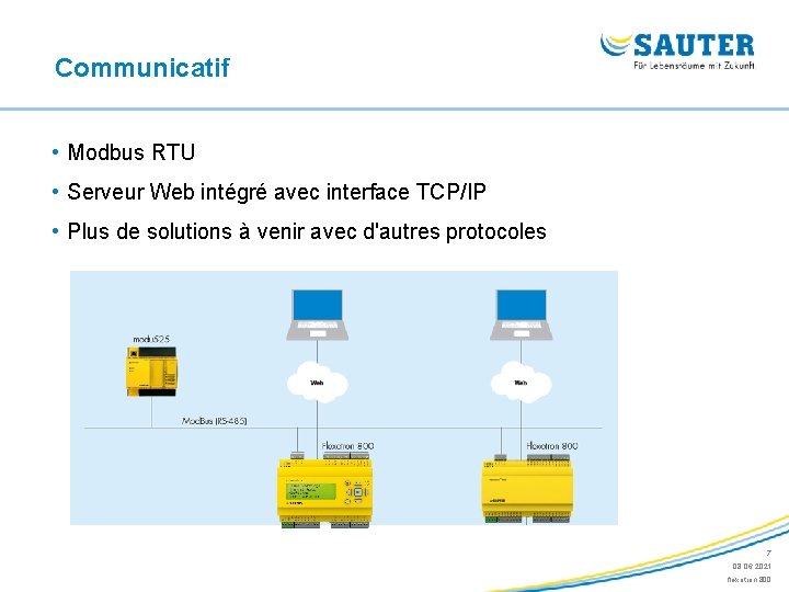 Communicatif • Modbus RTU • Serveur Web intégré avec interface TCP/IP • Plus de