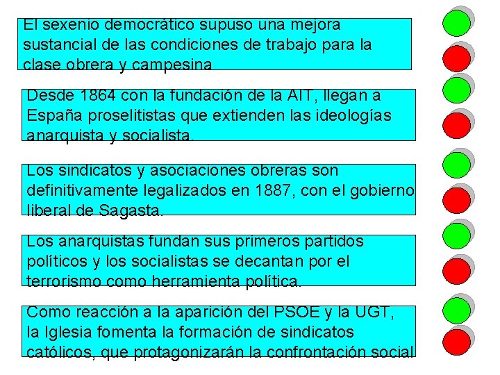 El sexenio democrático supuso una mejora sustancial de las condiciones de trabajo para la