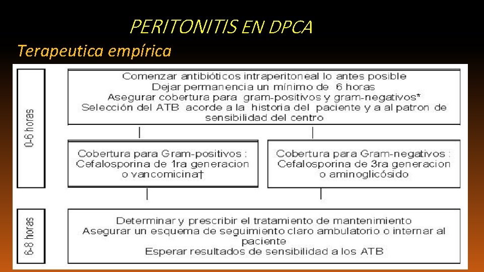 PERITONITIS EN DPCA Terapeutica empírica 