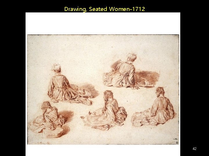 Drawing, Seated Women-1712 42 