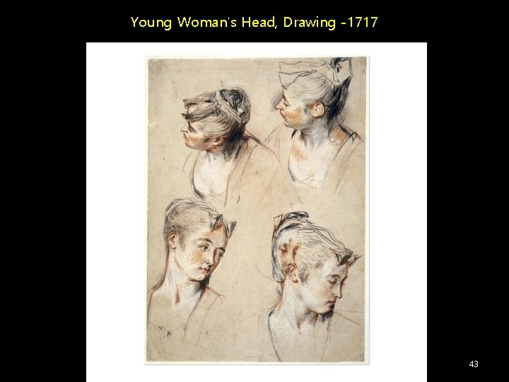 Young Woman's Head, Drawing -1717 43 