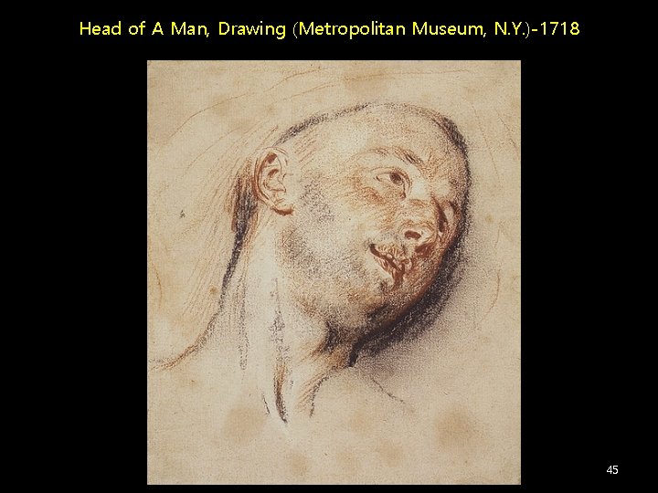 Head of A Man, Drawing (Metropolitan Museum, N. Y. )-1718 45 