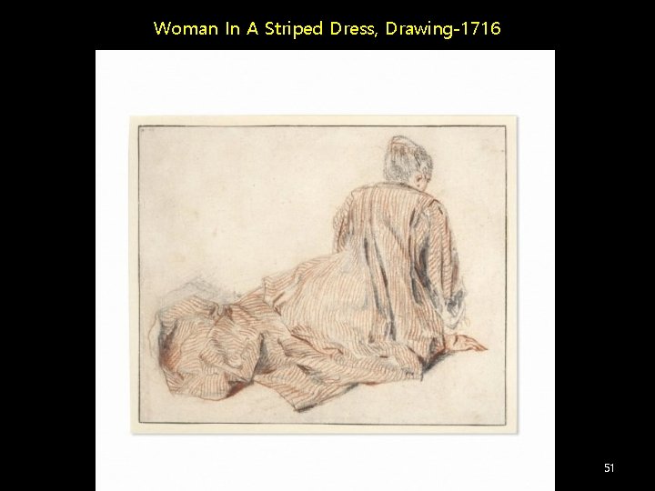 Woman In A Striped Dress, Drawing-1716 51 