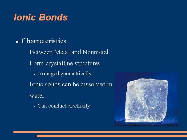 Chemical Bonds Chemical Bonds An attractive force that
