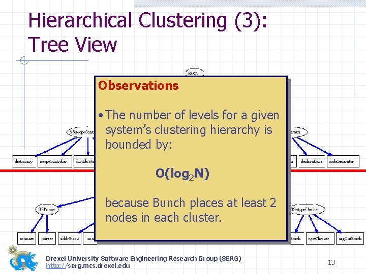 Hierarchical Clustering (3): Tree View Observations • The number of levels for a given