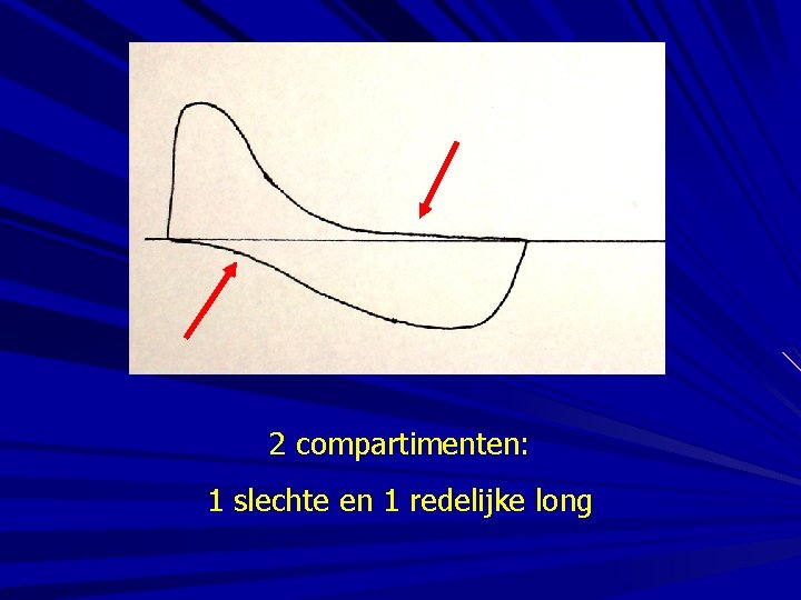 2 compartimenten: 1 slechte en 1 redelijke long 