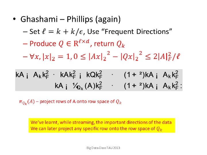  • Big Data Class TAU 2013 