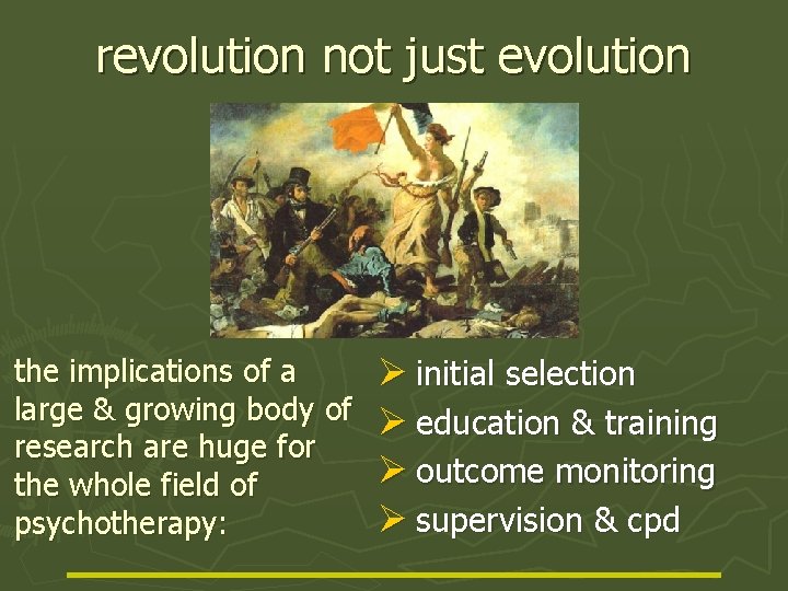 revolution not just evolution the implications of a large & growing body of research