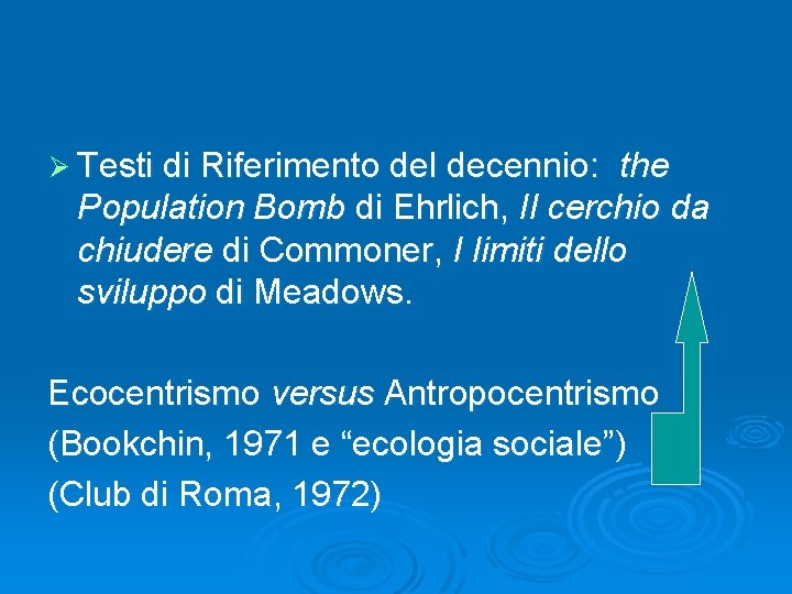 Ø Testi di Riferimento del decennio: the Population Bomb di Ehrlich, Il cerchio da Ø Testi di Riferimento del decennio: the Population Bomb di Ehrlich, Il cerchio da