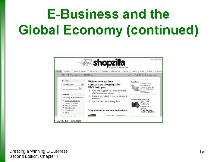 E-Business and the Global Economy (continued) Creating a Winning E-Business Second Edition, Chapter 1