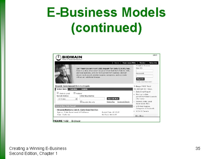 E-Business Models (continued) Creating a Winning E-Business Second Edition, Chapter 1 35 