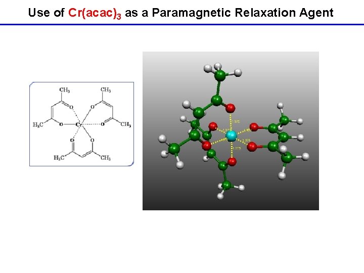 Use of Cr(acac)3 as a Paramagnetic Relaxation Agent 