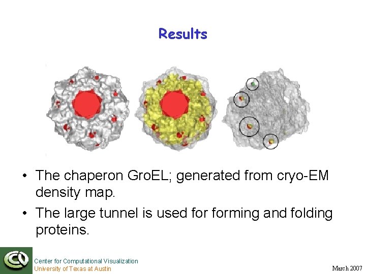 Results • The chaperon Gro. EL; generated from cryo-EM density map. • The large
