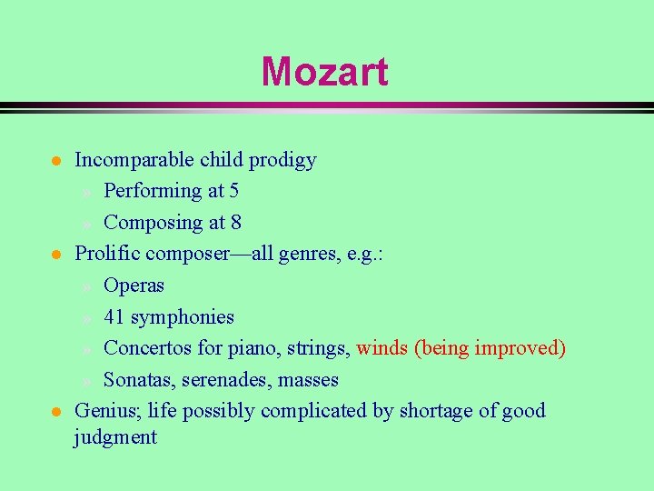 Mozart l l l Incomparable child prodigy » Performing at 5 » Composing at