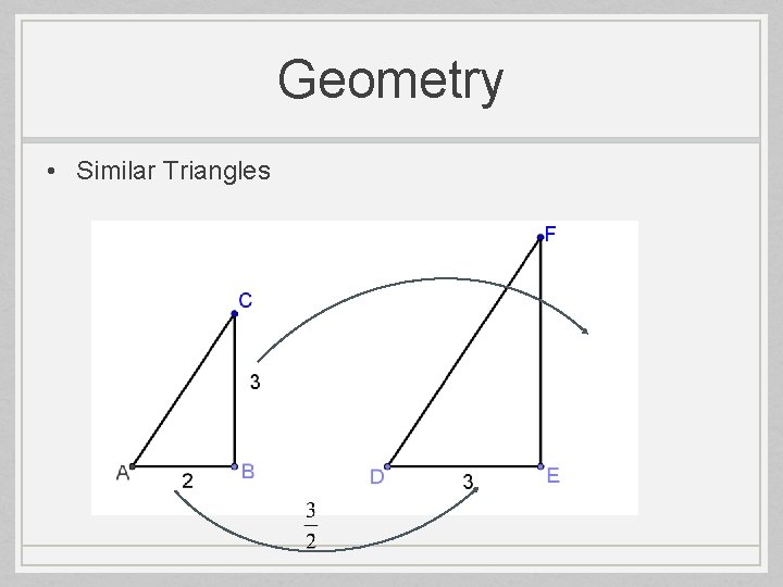 Geometry • Similar Triangles 