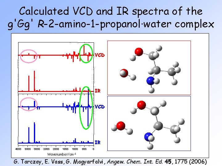 Calculated VCD and IR spectra of the g'Gg' R-2 -amino-1 -propanol∙water complex VCD IR