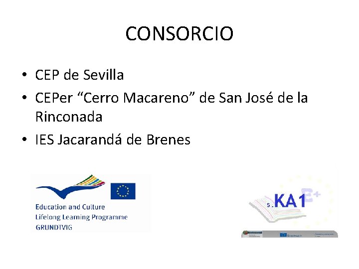 CONSORCIO • CEP de Sevilla • CEPer “Cerro Macareno” de San José de la