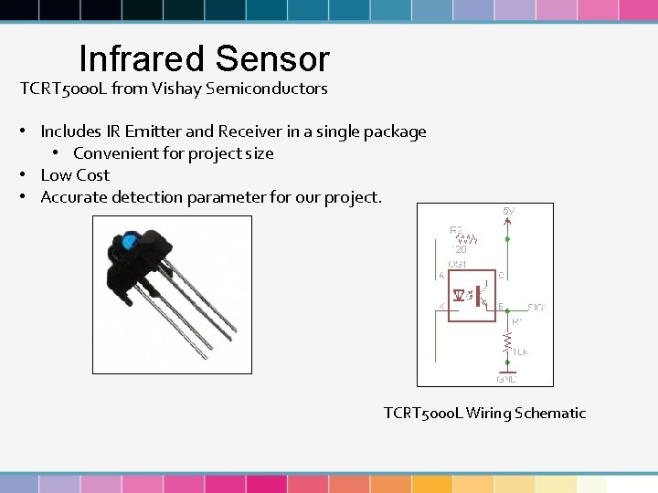 Infrared Sensor TCRT 5000 L from Vishay Semiconductors • Includes IR Emitter and Receiver
