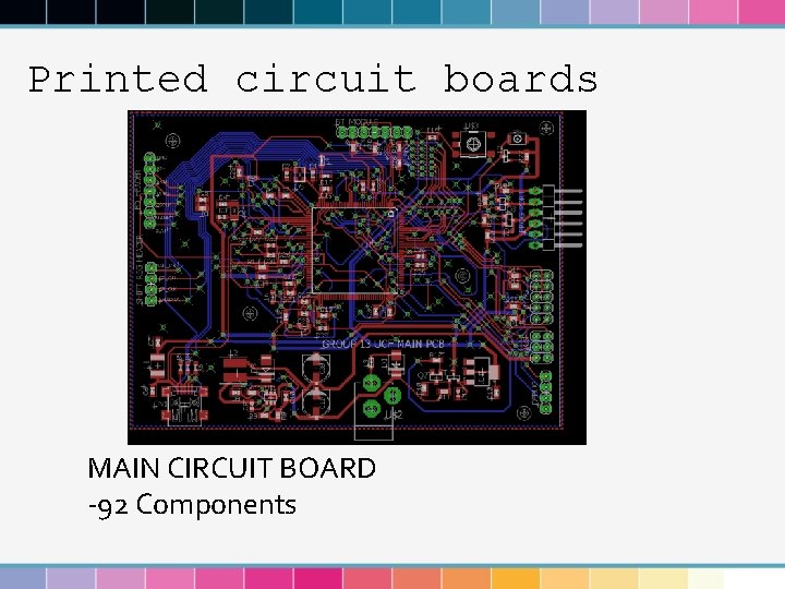 Printed circuit boards MAIN CIRCUIT BOARD -92 Components 