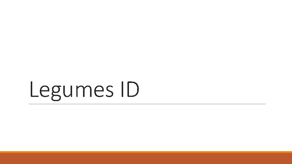 Legumes ID 