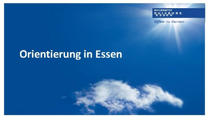 Orientierung in Essen 