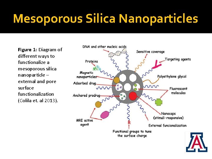 Mesoporous Silica Nanoparticles Figure 1: Diagram of different ways to functionalize a mesoporous silica