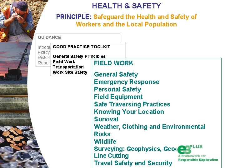 HEALTH & SAFETY PRINCIPLE: Safeguard the Health and Safety of Workers and the Local
