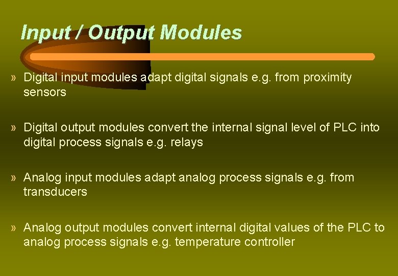 Input / Output Modules » Digital input modules adapt digital signals e. g. from