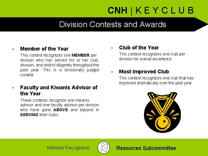 CNH | K E Y C L U B Division Contests and Awards -