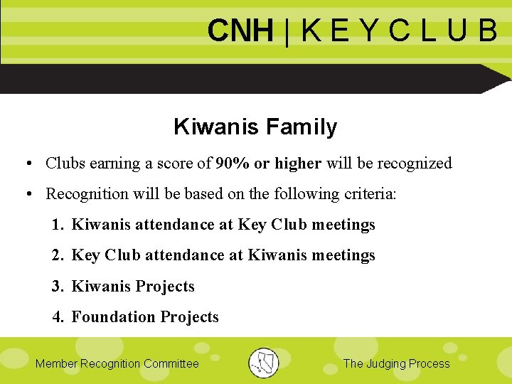 CNH | K E Y C L U B Kiwanis Family • Clubs earning